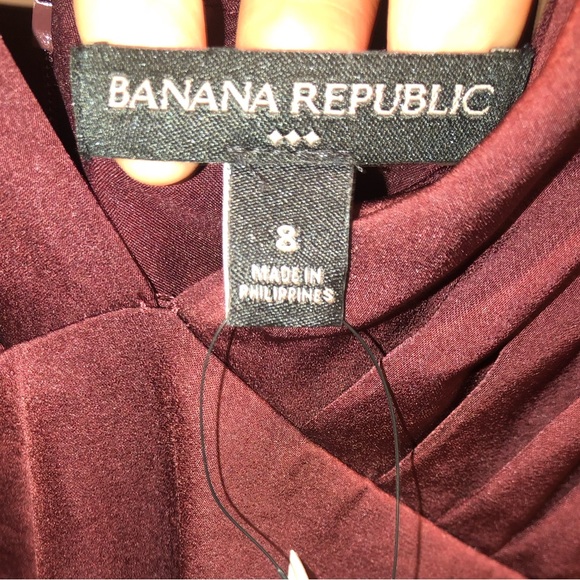 NWT Banana Republic Maroon Halter Dress - Picture 2 of 5